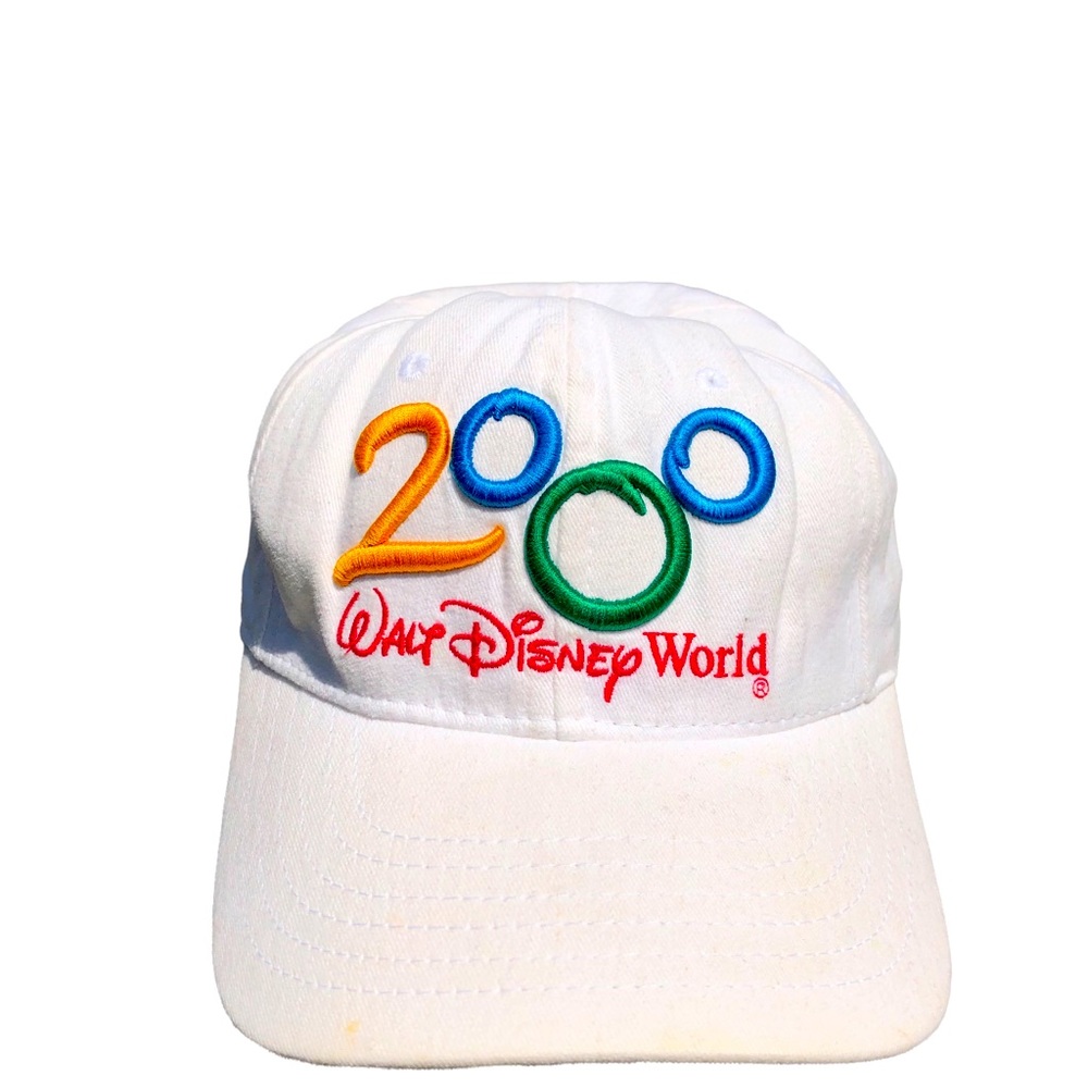Vintage 22yr old adjustable Disney World logo hat cap unisex embroidered 2000